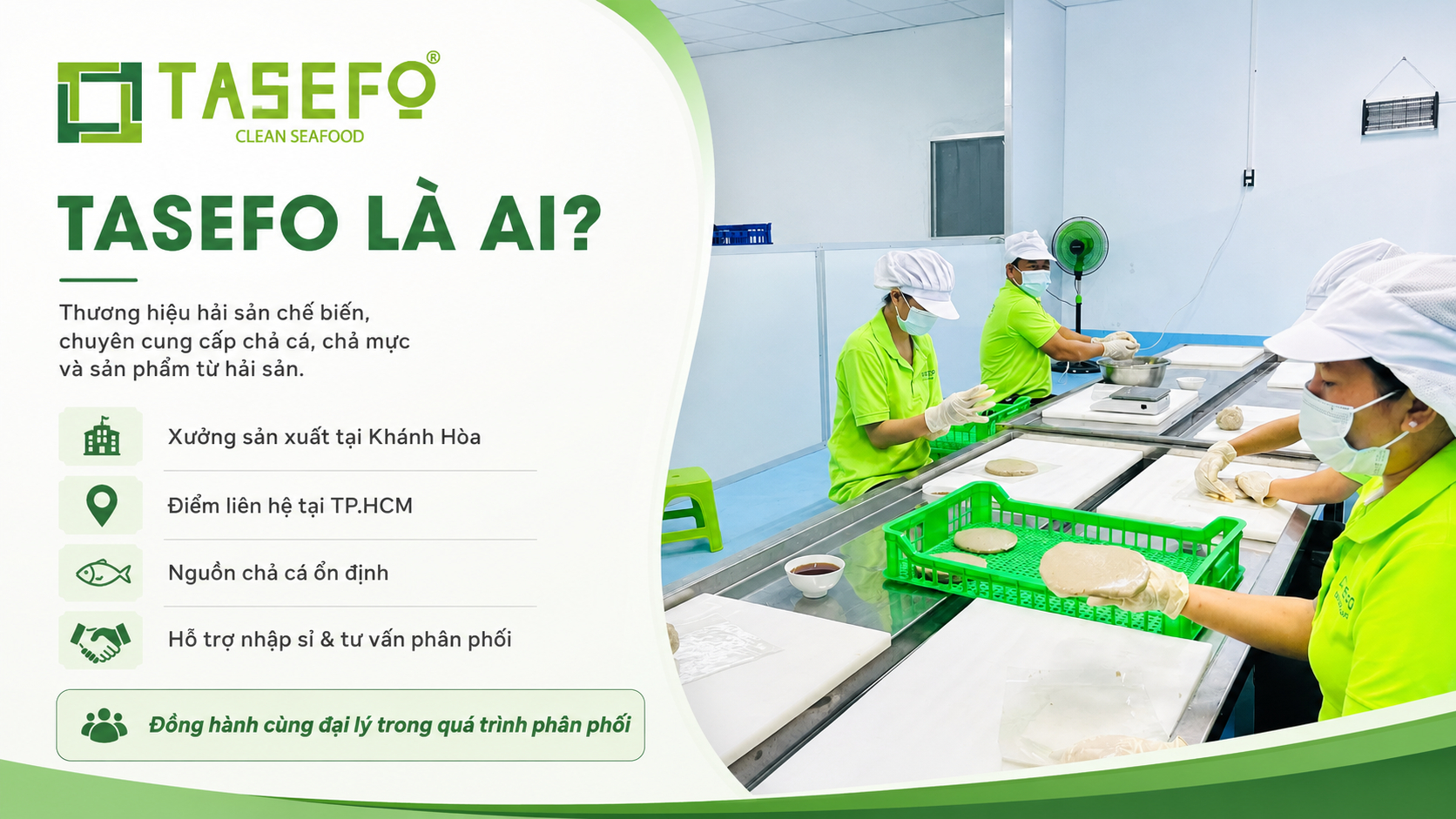 hệ thống phân phối chả cá của Tasefo
