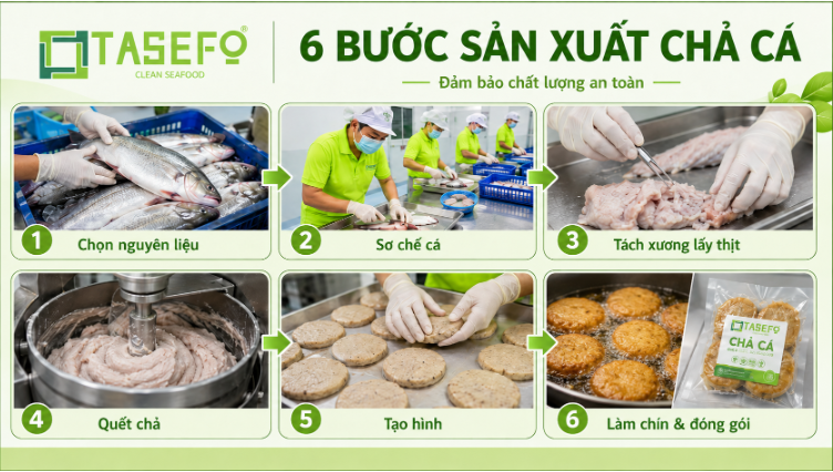 6 bước chế biến chả cá
