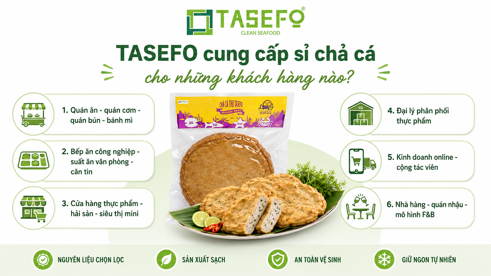 tasefo cung cấp nguồn sỉ chả cá tại tphcm