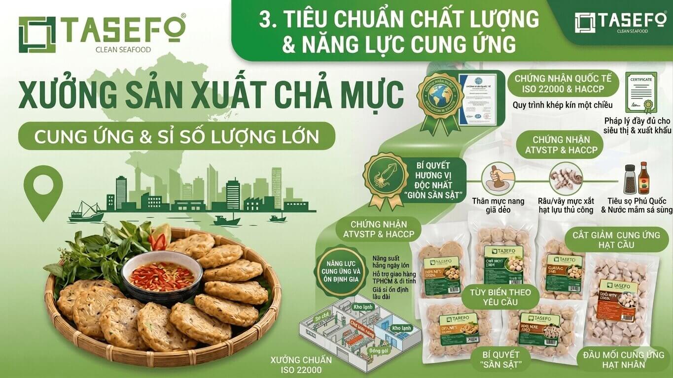 Tiêu chuẩn sản xuất chả mực