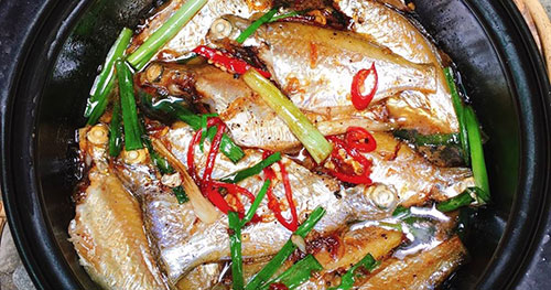 Thành phẩm cá liệt kho tiêu